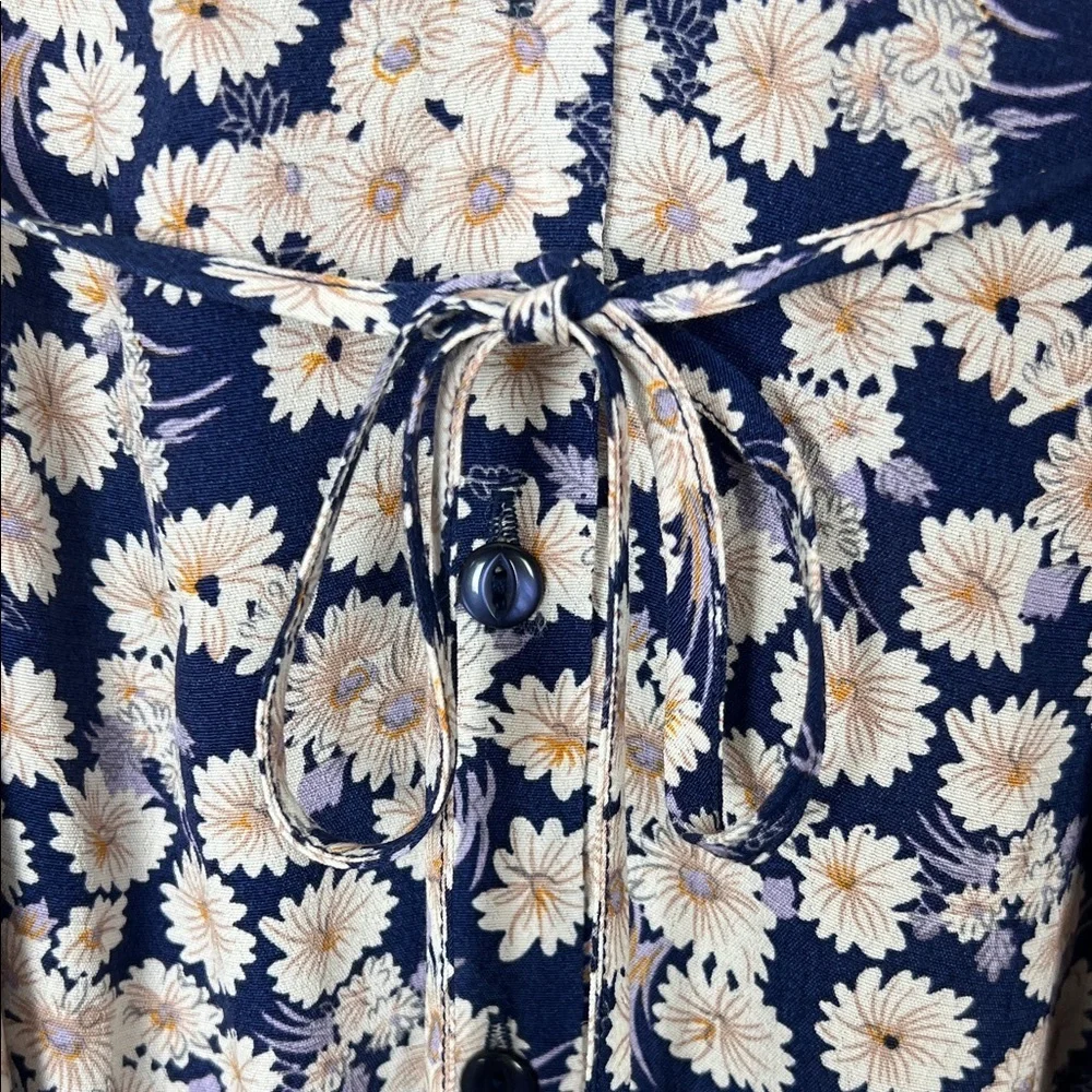 NWOT ROLLA'S Blue and Cream Floral Mini Dress - Picture 8 of 11
